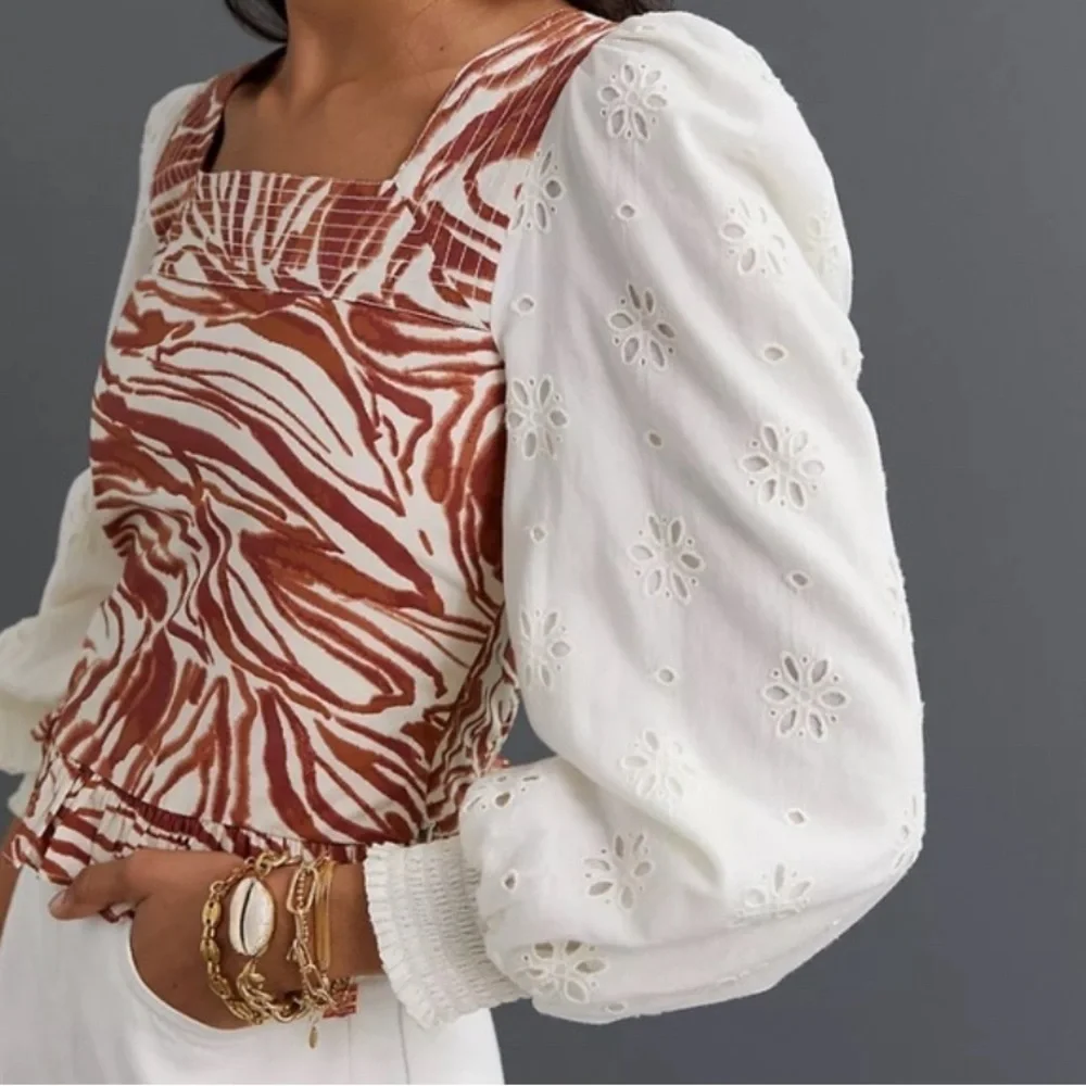 NWT Love The Label Anthropologie Square Neck Top, Size S